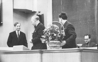 празднование 50-летия М.Г. Слинько. Поздравление Г.К.Борескова